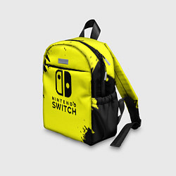 Детский рюкзак Nintendo switch краски на жёлтом, цвет: 3D-принт — фото 2