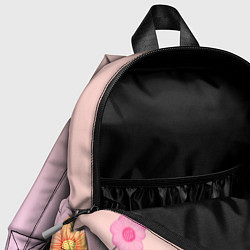 Детский рюкзак Милый тигренок с цветами на фоне, цвет: 3D-принт — фото 2