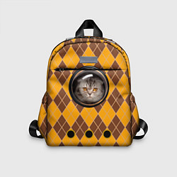 Детский рюкзак Аргайл кот в переноске, цвет: 3D-принт