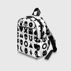 Детский рюкзак Love death robots pattern white, цвет: 3D-принт — фото 2