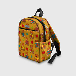 Детский рюкзак Игрушечные мишки и разноцветные сердца, цвет: 3D-принт — фото 2