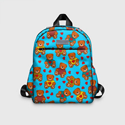 Детский рюкзак Мишки в цветных свитерах и сердечки