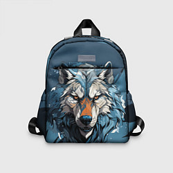 Детский рюкзак Красивый грозный волк, цвет: 3D-принт