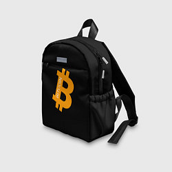 Детский рюкзак Биткоин криптовалюта оранжевое лого, цвет: 3D-принт — фото 2