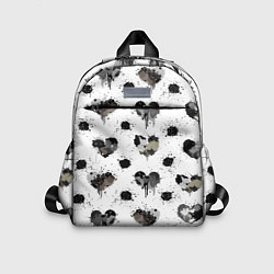 Детский рюкзак Брызги и капли в форме сердечки, цвет: 3D-принт