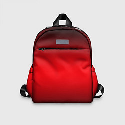 Детский рюкзак Градиент чёрно-красно-чёрный, цвет: 3D-принт