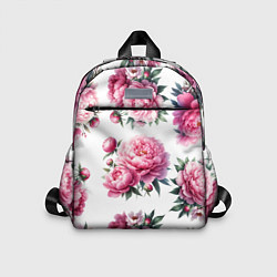 Детский рюкзак Розовые цветы пиона, цвет: 3D-принт