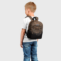 Детский рюкзак Узоры мандала тёмно-коричневый, цвет: 3D-принт — фото 2