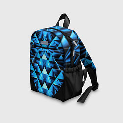 Детский рюкзак Синие абстрактные ромбики, цвет: 3D-принт — фото 2