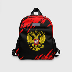 Детский рюкзак Герб РФ красные краски, цвет: 3D-принт