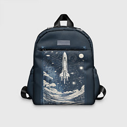 Детский рюкзак Винтажный постер космос титан ракета, цвет: 3D-принт