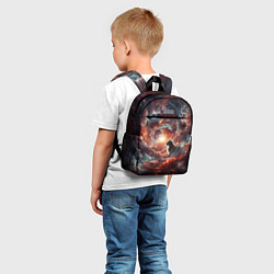 Детский рюкзак Кот в облаках космической туманности, цвет: 3D-принт — фото 2