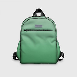 Детский рюкзак Градиент приглушённый зелёный, цвет: 3D-принт