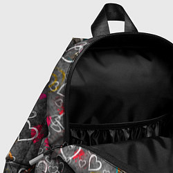 Детский рюкзак Серое сердце, цвет: 3D-принт — фото 2