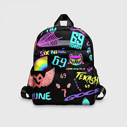 Детский рюкзак 6ix9ine logo rap bend, цвет: 3D-принт