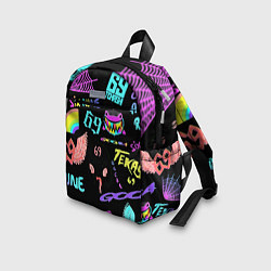 Детский рюкзак 6ix9ine logo rap bend, цвет: 3D-принт — фото 2
