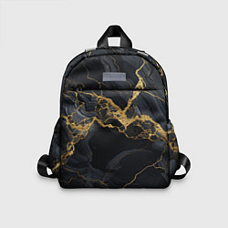 Детский рюкзак Золотой путь на черном граните, цвет: 3D-принт