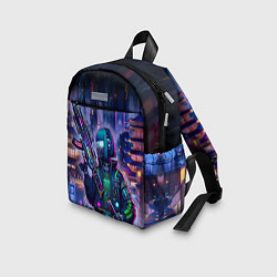 Детский рюкзак Неоновый город - Киберпанк, цвет: 3D-принт — фото 2