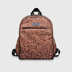 Детский рюкзак Мелкая мозаика тёмный персиковый, цвет: 3D-принт