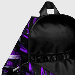 Детский рюкзак Фиолетовый камень на чёрном фоне, цвет: 3D-принт — фото 2