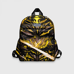 Детский рюкзак Жёлтый камень на чёрном фоне, цвет: 3D-принт