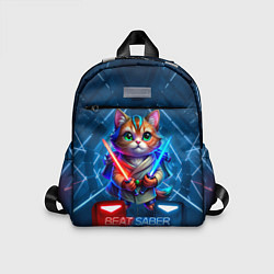 Детский рюкзак Beat Saber кот музыкальный джедай