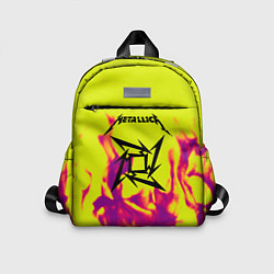Детский рюкзак Металлика огненный стиль бенд