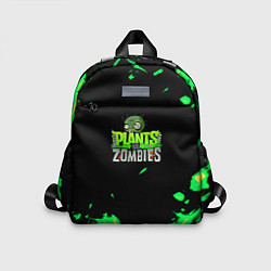 Детский рюкзак Plants vs Zombies зелёная текстура, цвет: 3D-принт