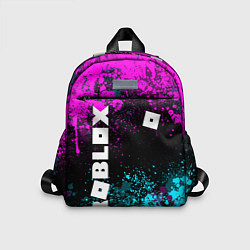 Детский рюкзак Роблокс - неоновые брызги, цвет: 3D-принт