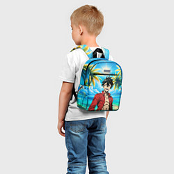 Детский рюкзак Ван Пис - Луффи и пальмы, цвет: 3D-принт — фото 2