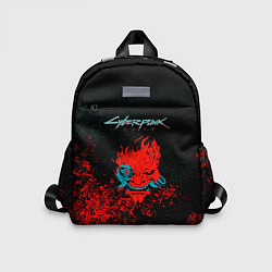 Детский рюкзак Cyberpunk 2077 брызги красок, цвет: 3D-принт