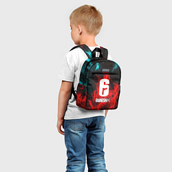 Детский рюкзак Rainbow six шутер огненный стиль, цвет: 3D-принт — фото 2