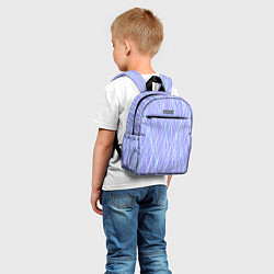 Детский рюкзак Светлый сиреневый с неоновыми линиями, цвет: 3D-принт — фото 2