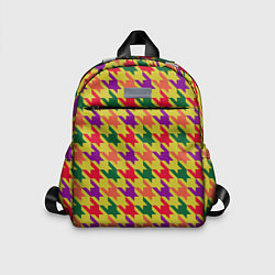 Детский рюкзак Цветные гусиные лапки принт, цвет: 3D-принт