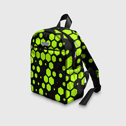 Детский рюкзак Зеленые соты киберпанк, цвет: 3D-принт — фото 2