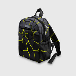 Детский рюкзак Желтые плиты киберпанк, цвет: 3D-принт — фото 2