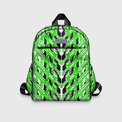 Детский рюкзак Зелёная техно броня, цвет: 3D-принт