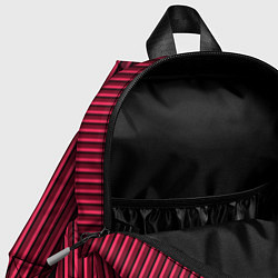 Детский рюкзак Красно-розовый полосатый, цвет: 3D-принт — фото 2