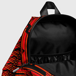 Детский рюкзак Техно броня красная, цвет: 3D-принт — фото 2