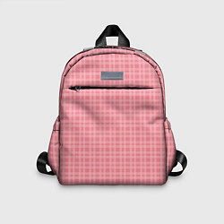 Детский рюкзак Лососево-розовый клетчатый