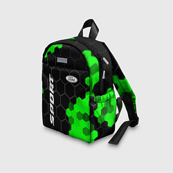 Детский рюкзак Ford green sport hexagon, цвет: 3D-принт — фото 2