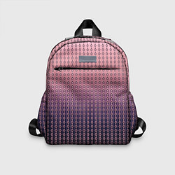 Детский рюкзак Тёмно-розовый полосы узоры, цвет: 3D-принт