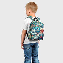 Детский рюкзак Пэчворк джинсы из СССР, цвет: 3D-принт — фото 2