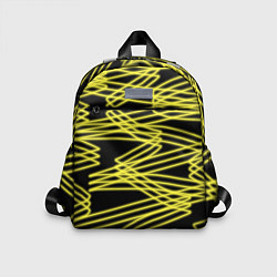 Детский рюкзак Желтые светящиеся линии, цвет: 3D-принт