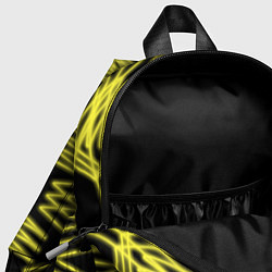Детский рюкзак Желтые светящиеся линии, цвет: 3D-принт — фото 2