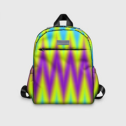 Детский рюкзак Неоновые зигзаги, цвет: 3D-принт
