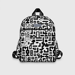 Детский рюкзак Чёрно-белая глитч инфекция, цвет: 3D-принт