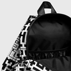 Детский рюкзак Чёрно-белая глитч инфекция, цвет: 3D-принт — фото 2