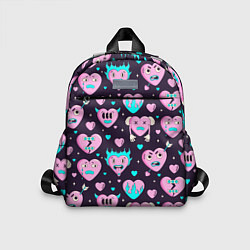 Детский рюкзак Паттерн с арт сердцами, цвет: 3D-принт