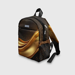 Детский рюкзак Золотая стильная абстракция на черном фоне, цвет: 3D-принт — фото 2